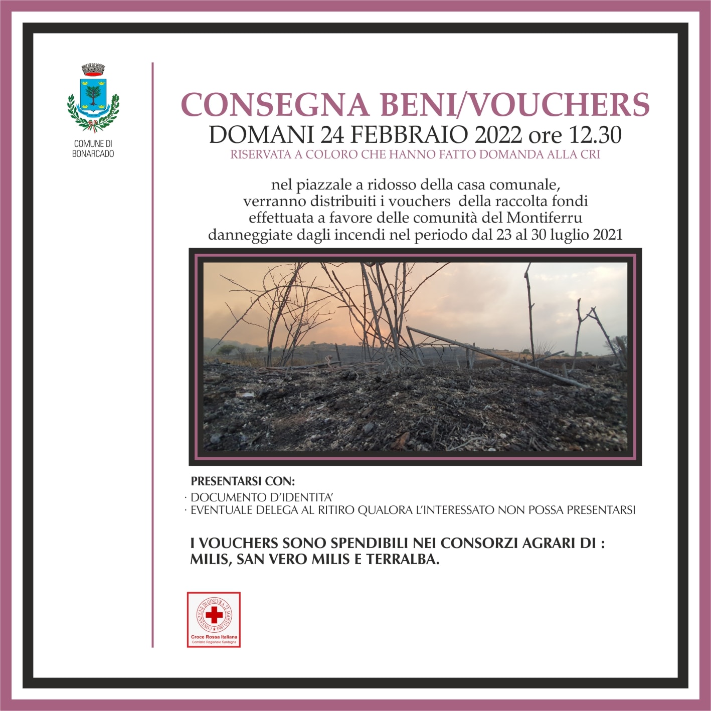 Consegna BENI/VOUCHERS 24 Febbraio 2022