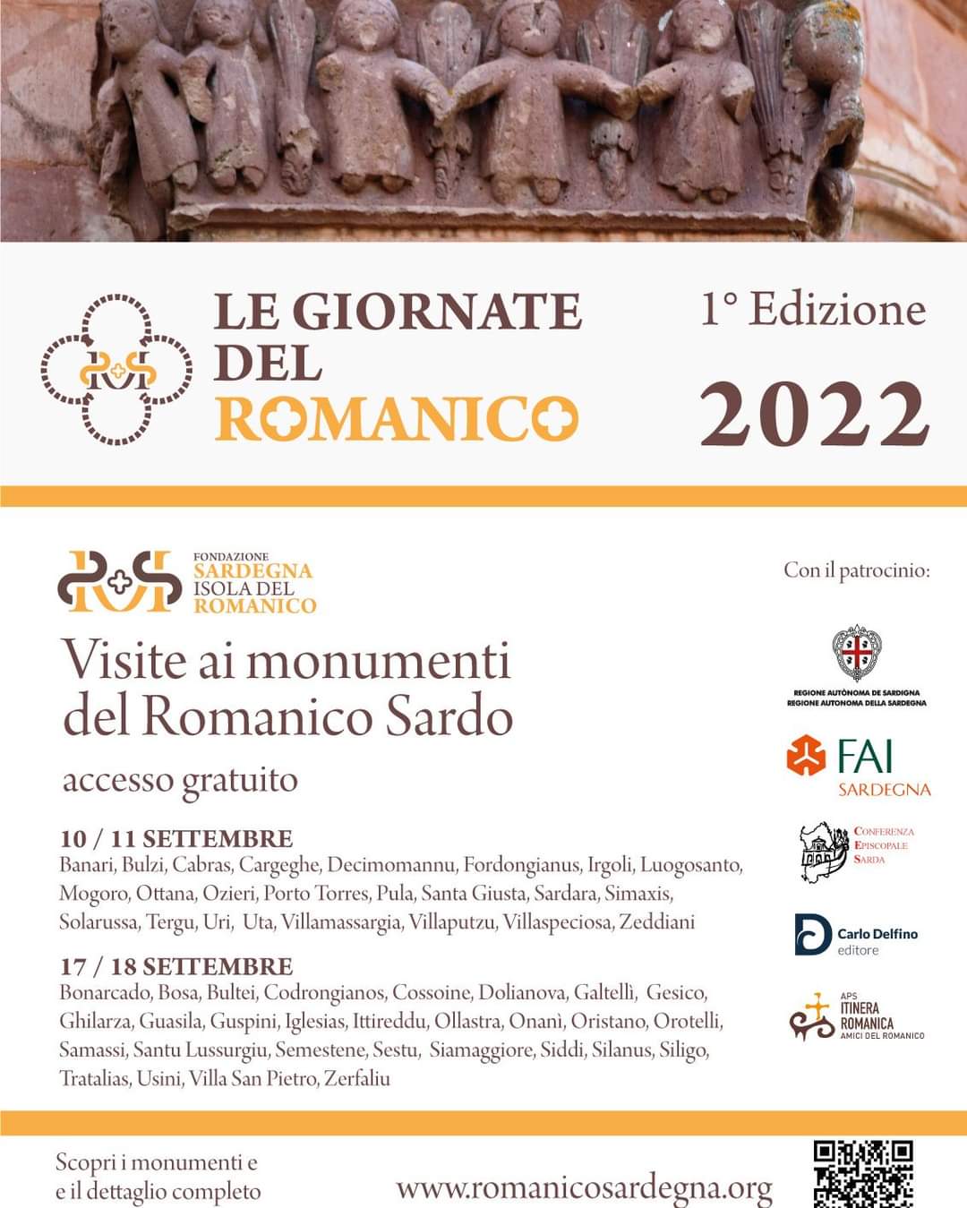 IL 17 SETTEMBRE A BONARCADO 'LE GIORNATE DEL ROMANICO 2022- 1° EDIZIONE