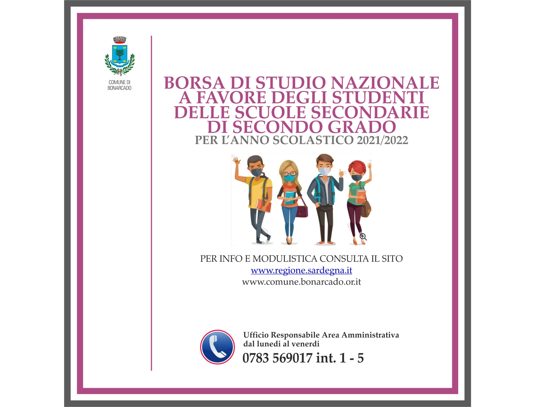 Borsa di Studio Nazionale per Studenti delle scuole secondarie di secondo Grado